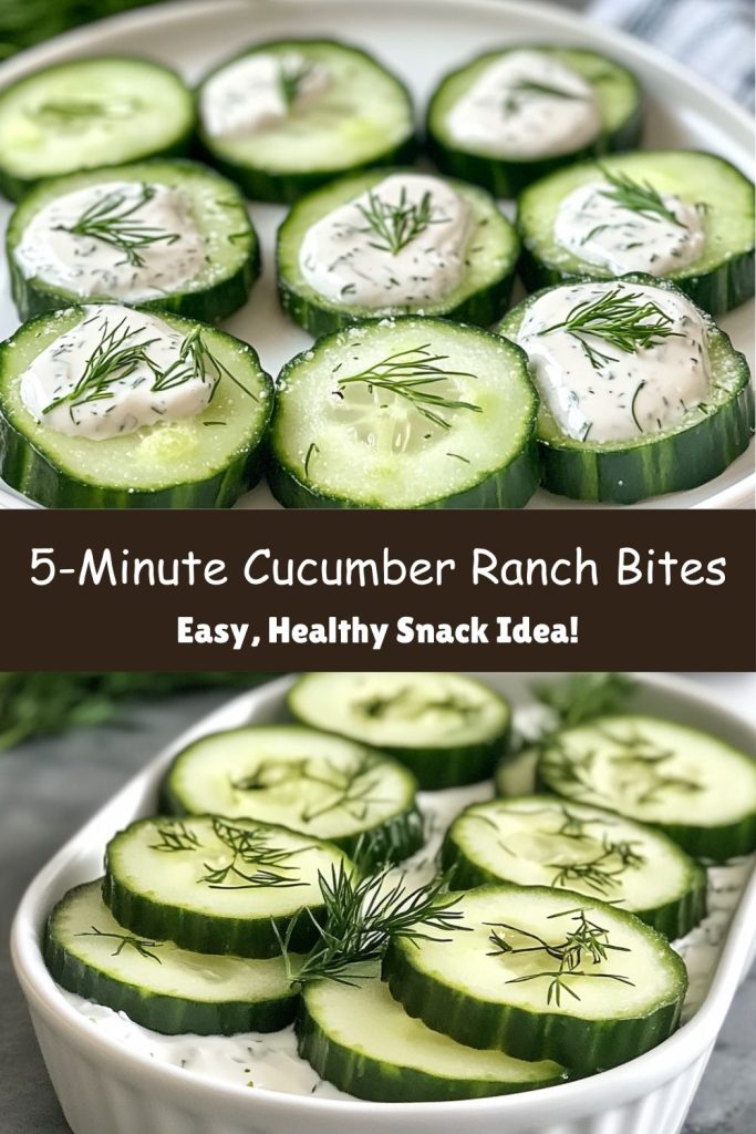 5-Minute Cucumber Snack with Ranch Flavors