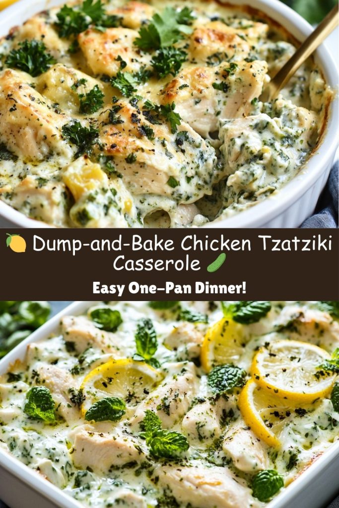 Dump-and-Bake Chicken Tzatziki Casserole