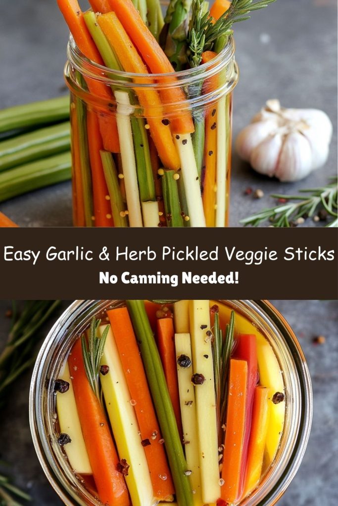 Garlic & Herb Pickled Veggie Sticks
