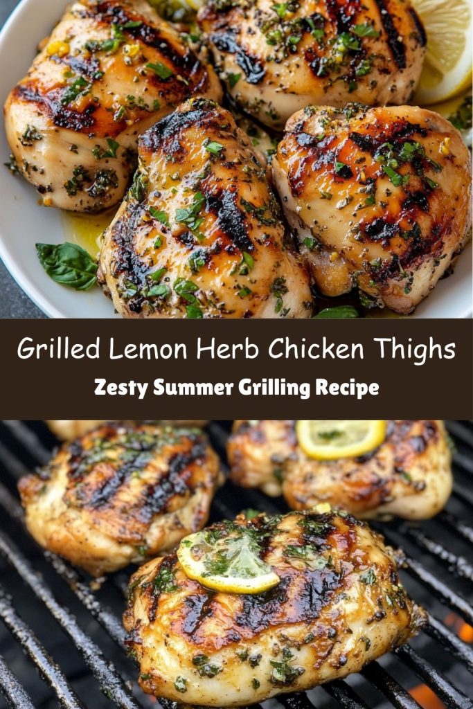 Grilled Lemon Herb Chicken Thighs