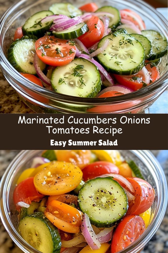 Marinated Cucumbers, Onions, and Tomatoes