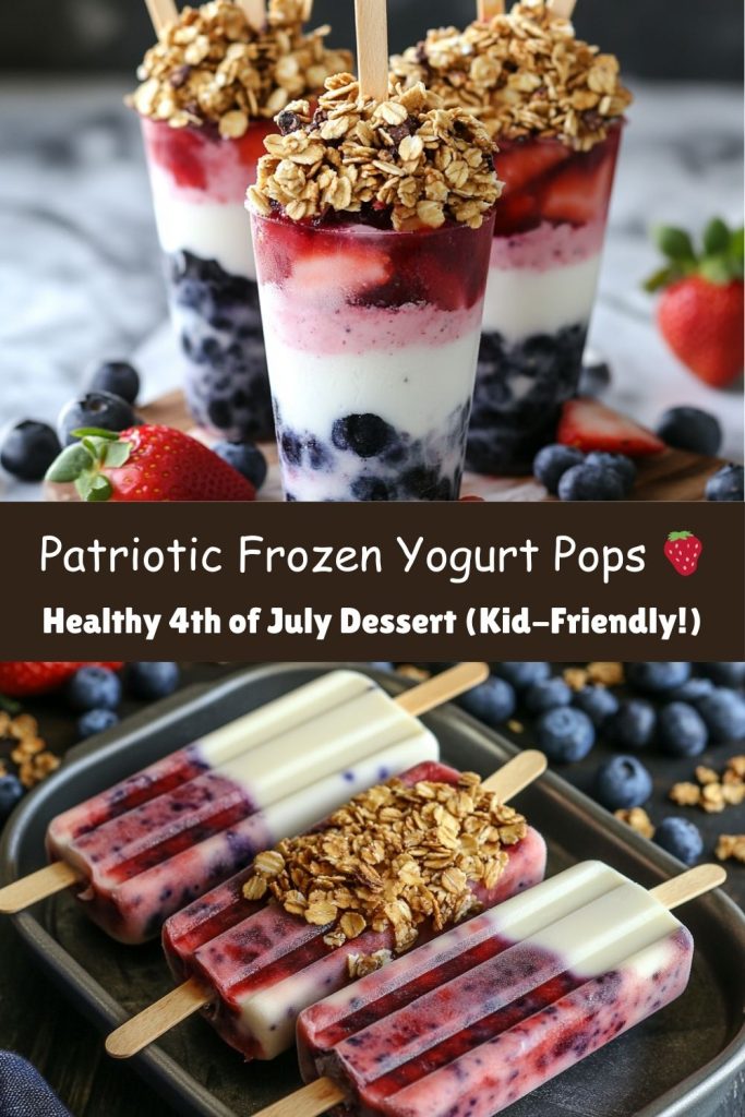 Patriotic Frozen Yogurt Pops