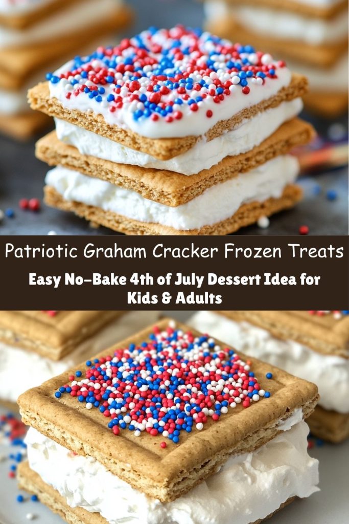 Patriotic Graham Cracker Frozen Treat