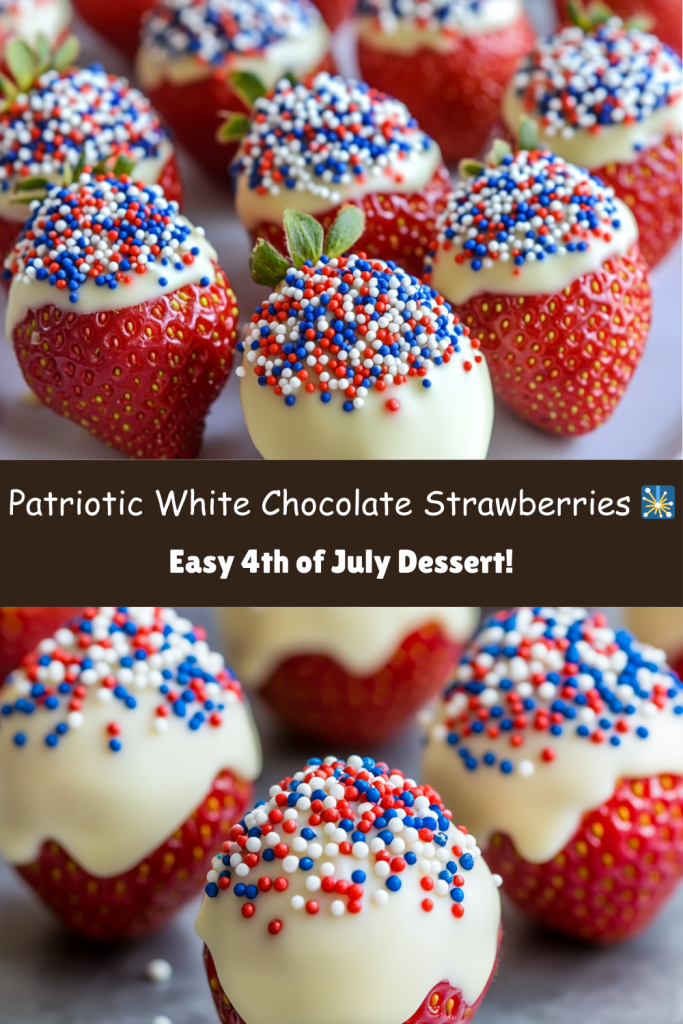 Patriotic White Chocolate Strawberries