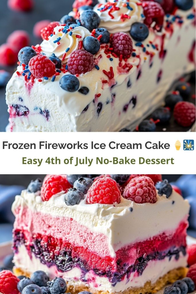 Red, White & Blue Ice Cream Cake