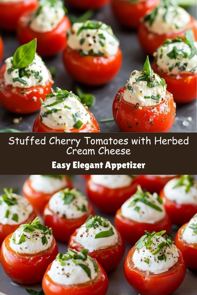 Stuffed Cherry Tomatoes with Herbed Cream Cheese