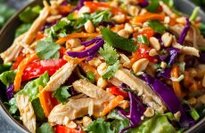 Thai Chicken Salad with Peanut Dressing