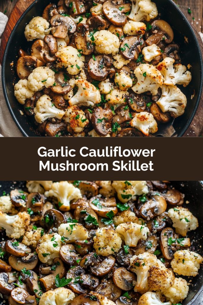 Garlic Cauliflower Mushroom Skillet
