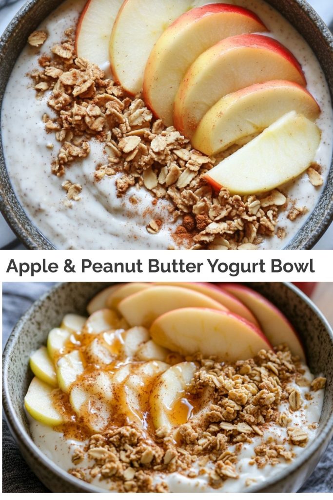 Apple Peanut Butter Yogurt Bowl