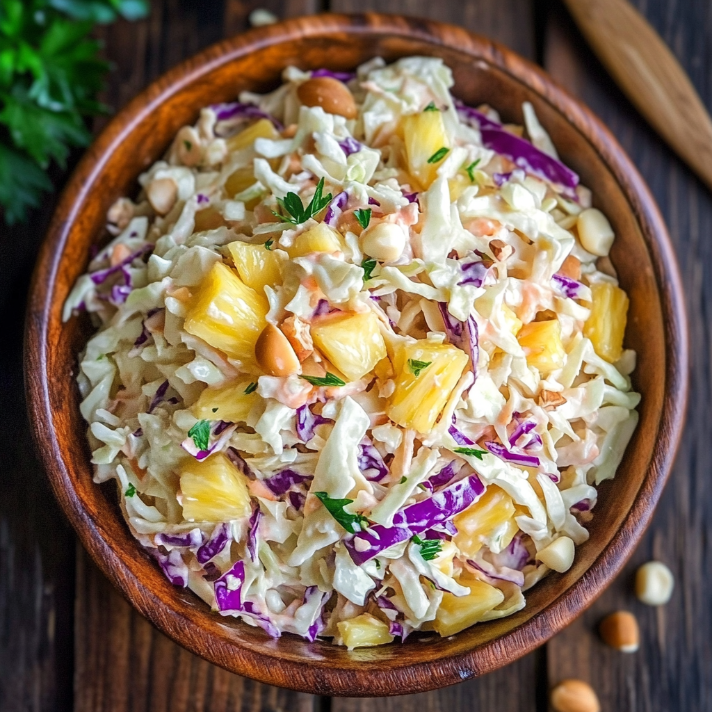 Hawaiian Pineapple Coleslaw