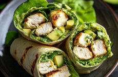 Avocado Chicken Caesar Salad Wraps