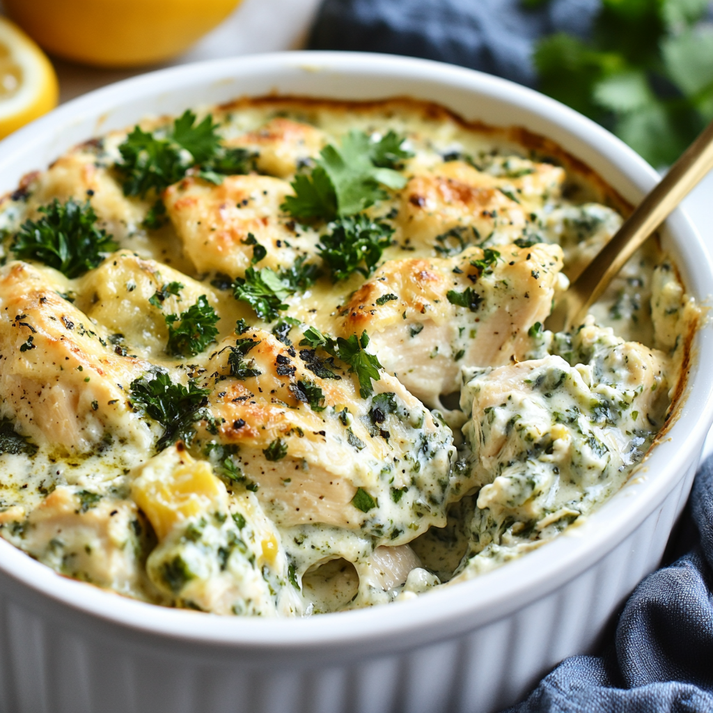 Dump-and-Bake Chicken Tzatziki Casserole
