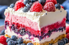 Red, White & Blue Ice Cream Cake