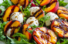 Grilled Peach Caprese Salad