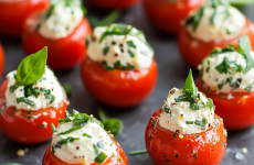 Stuffed Cherry Tomatoes with Herbed Cream Cheese