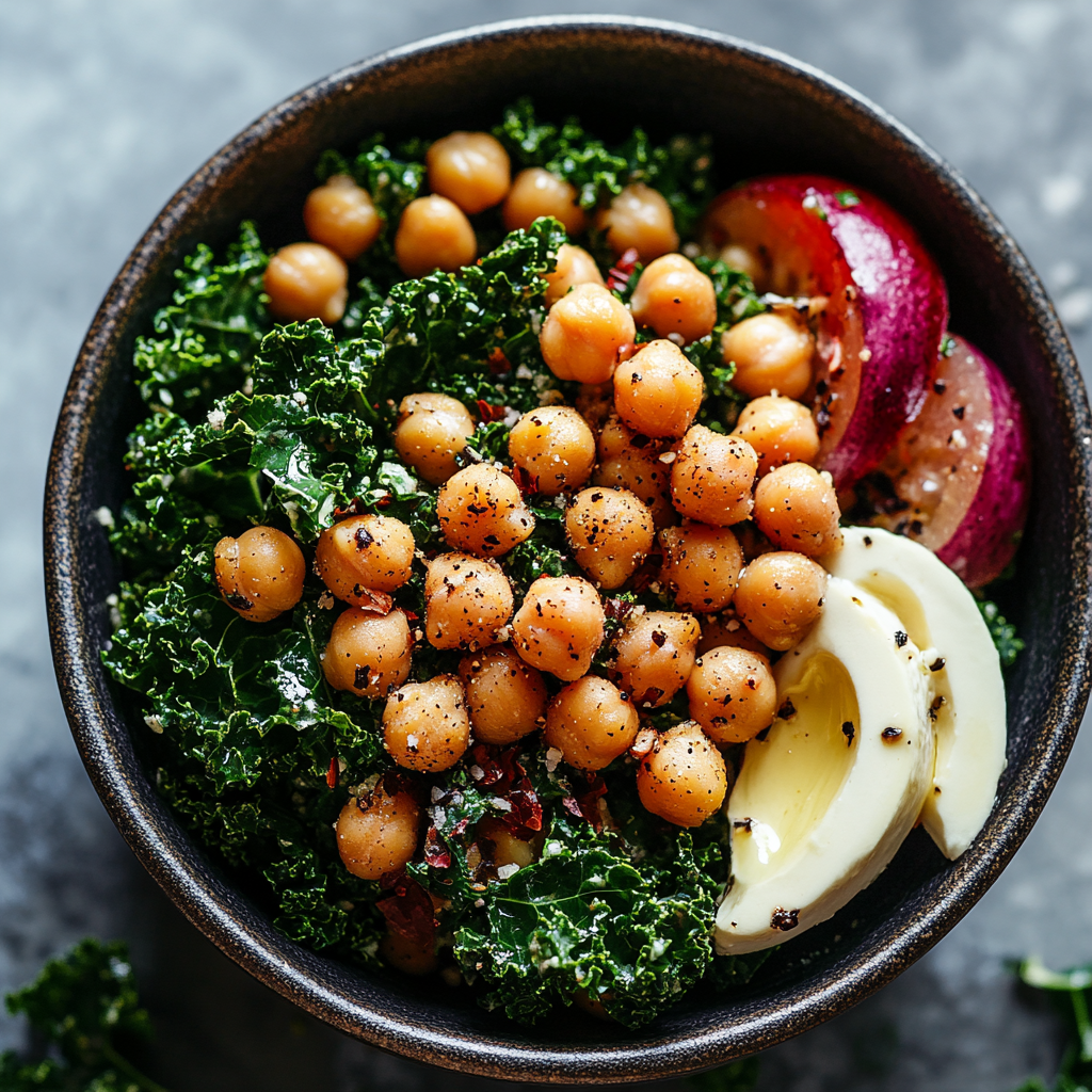 Crispy Chickpea & Kale Salad