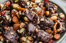 Chocolate Dipped Trail Mix Clusters