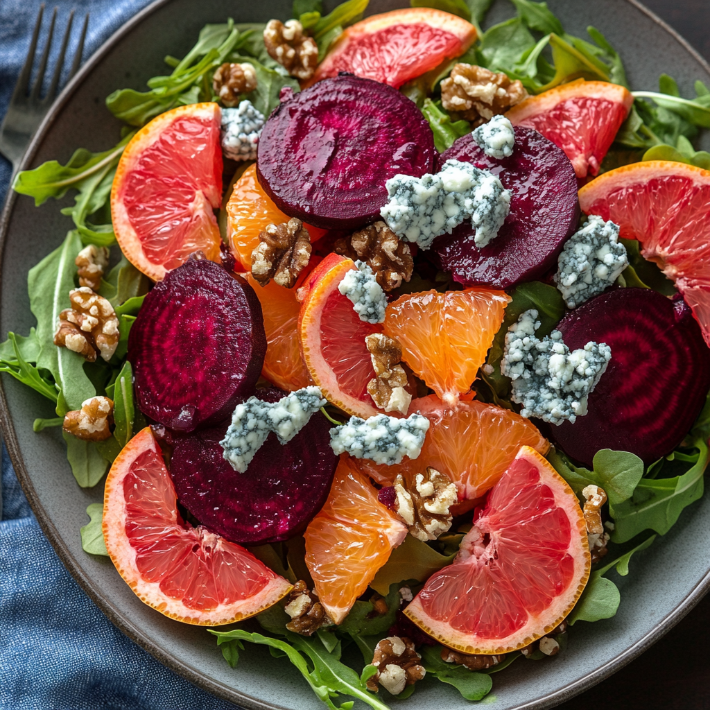 Roasted Beet, Grapefruit & Blue Cheese Salad