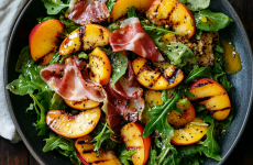 Grilled Peach & Prosciutto Salad
