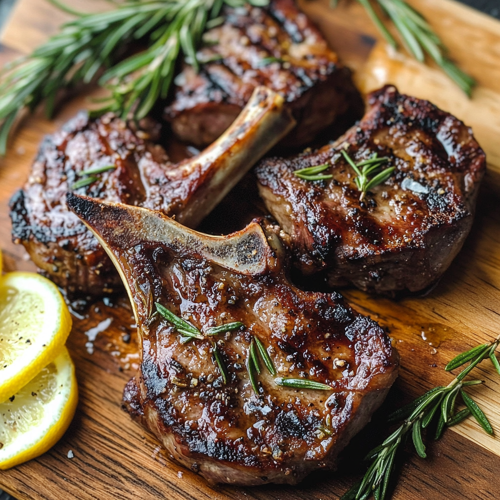 Grilled Lamb Chops with Rosemary
