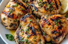 Grilled Lemon Herb Chicken Thighs