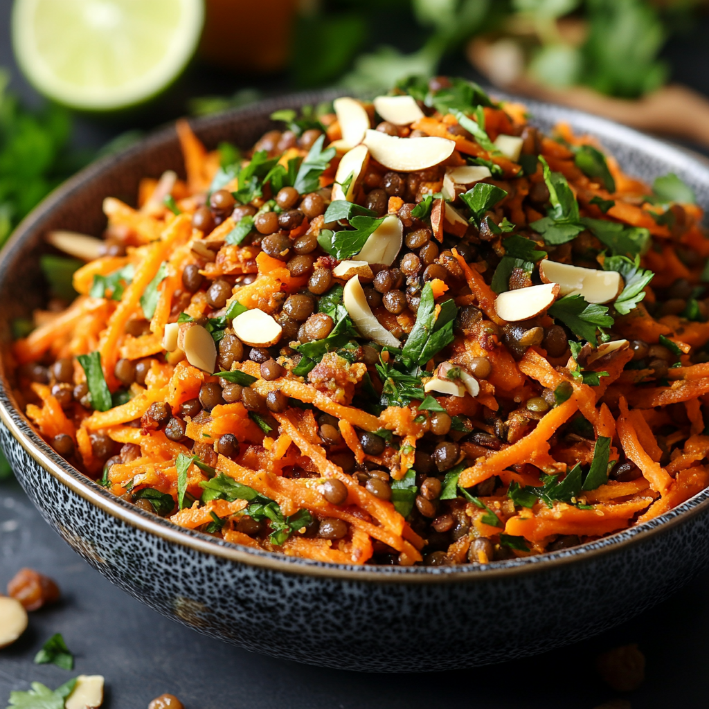 Moroccan Carrot & Lentil Salad