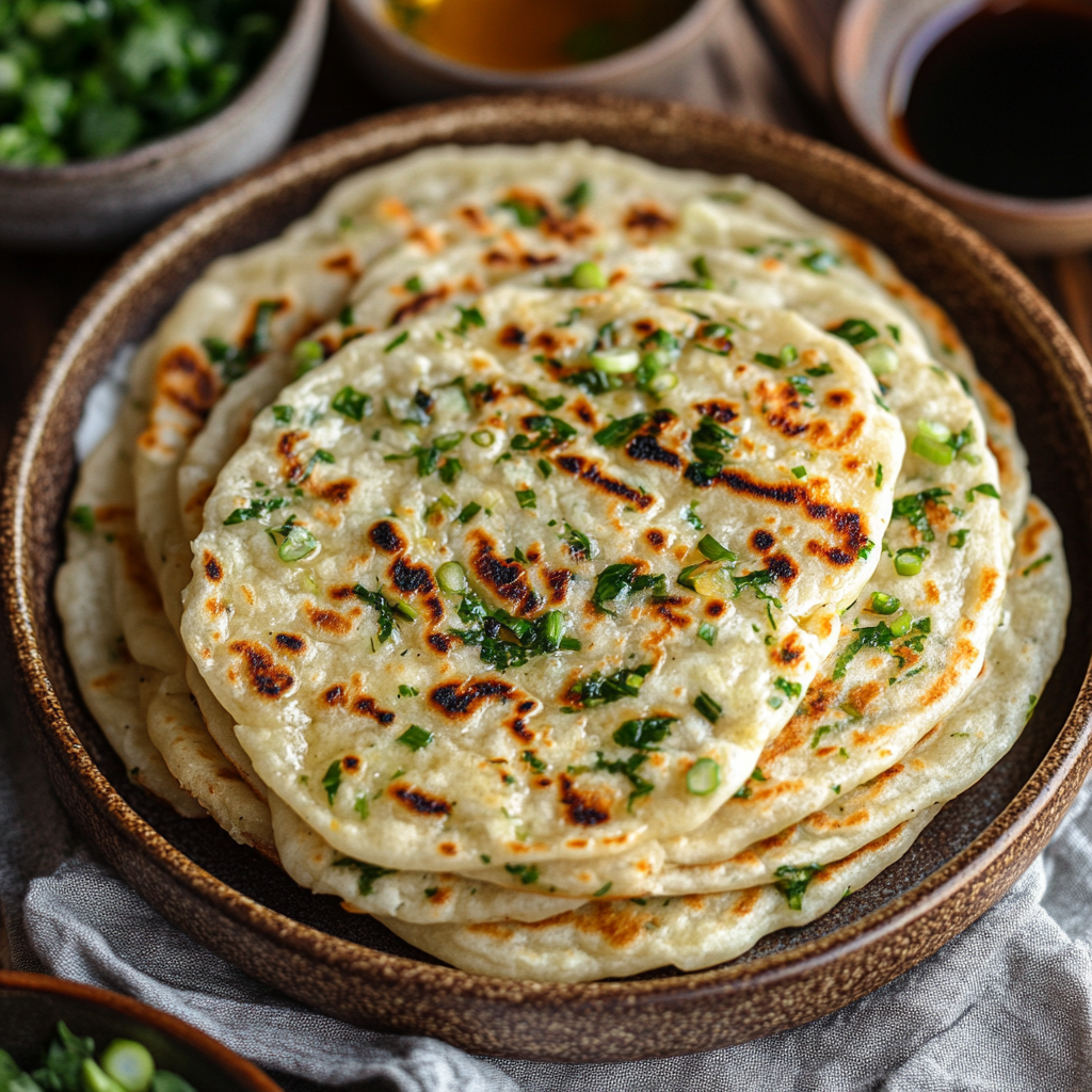 Grilled Garlic Scallion Pancakes