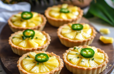 Pineapple Jalapeño Curd Tartlets