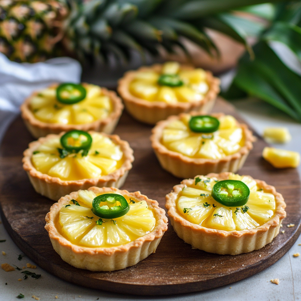 Pineapple Jalapeño Curd Tartlets
