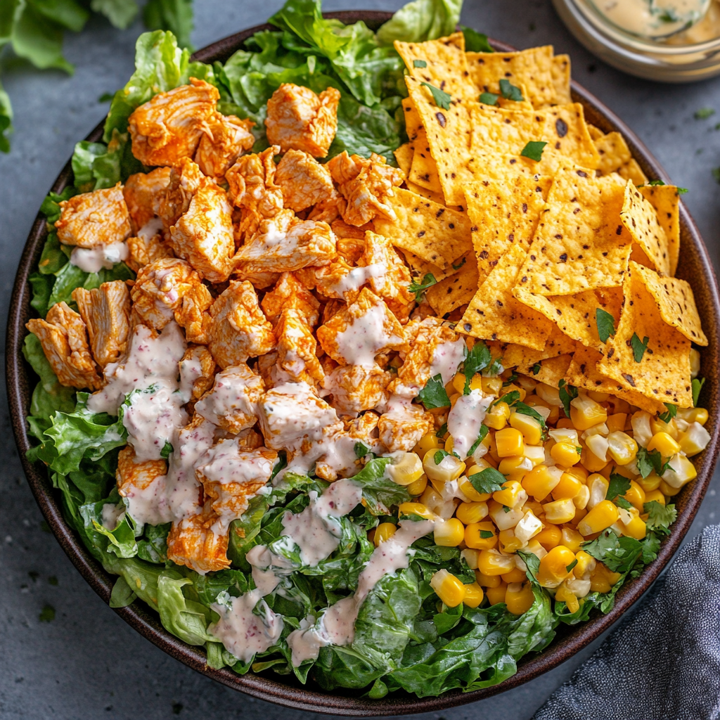 Buffalo Chicken & Ranch Street Corn Salad