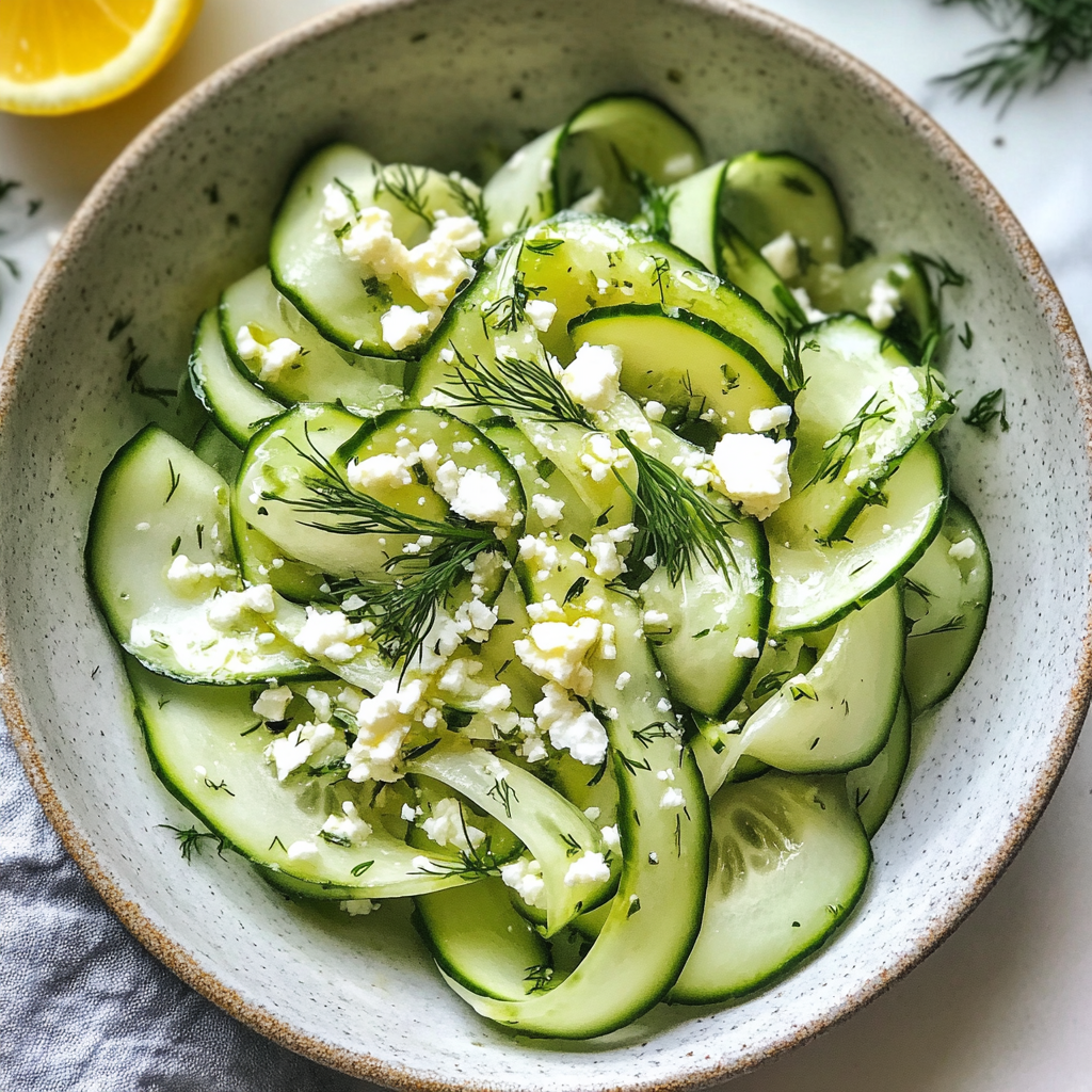 Cucumber Ribbon & Feta Salad