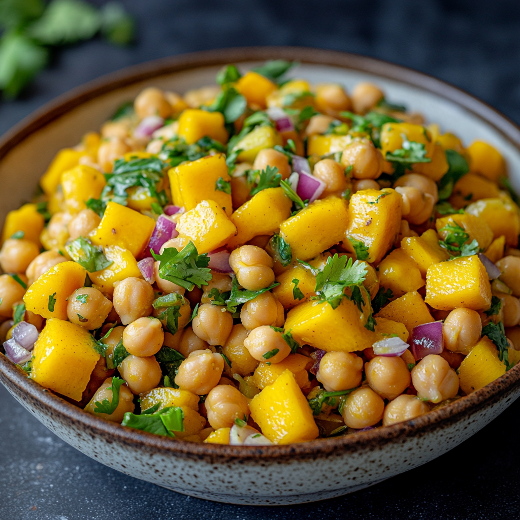 Curried Mango Chickpea Salad