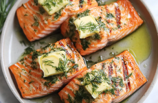 Grilled Salmon with Dill Butter