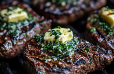 Grilled Steak with Garlic Butter