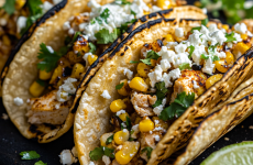 Grilled Street Corn Chicken Tacos