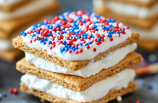 Patriotic Graham Cracker Frozen Treat