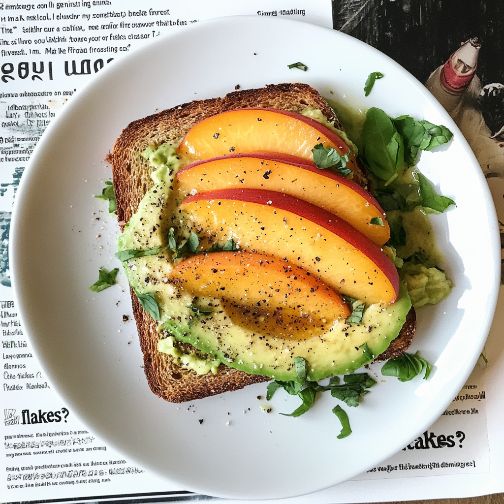 Avocado Peach Toast