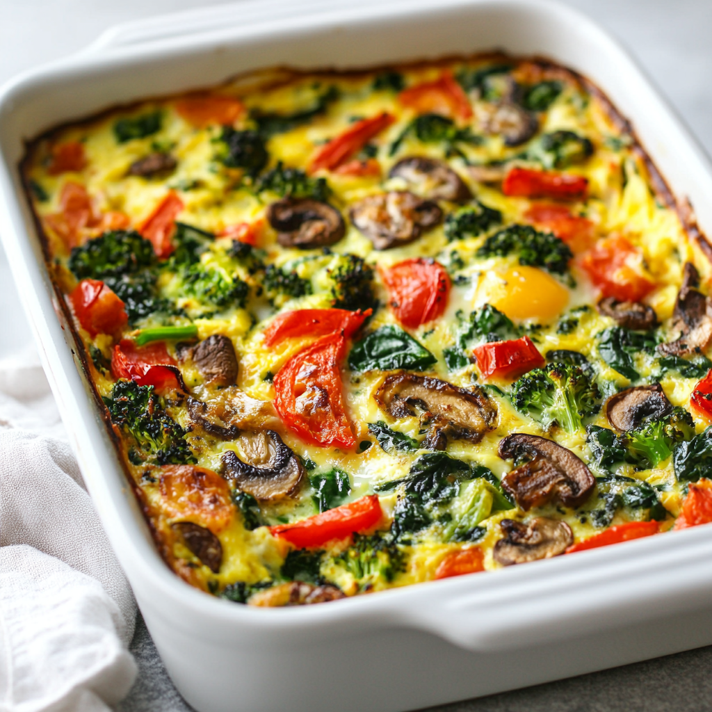 High Protein Veggie Egg Bake