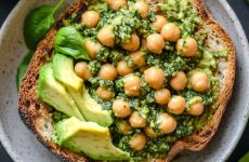 Smashed Chickpea, Avocado & Pesto Salad