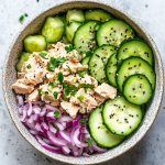 Healthy Tuna Cucumber Lunch Bowl