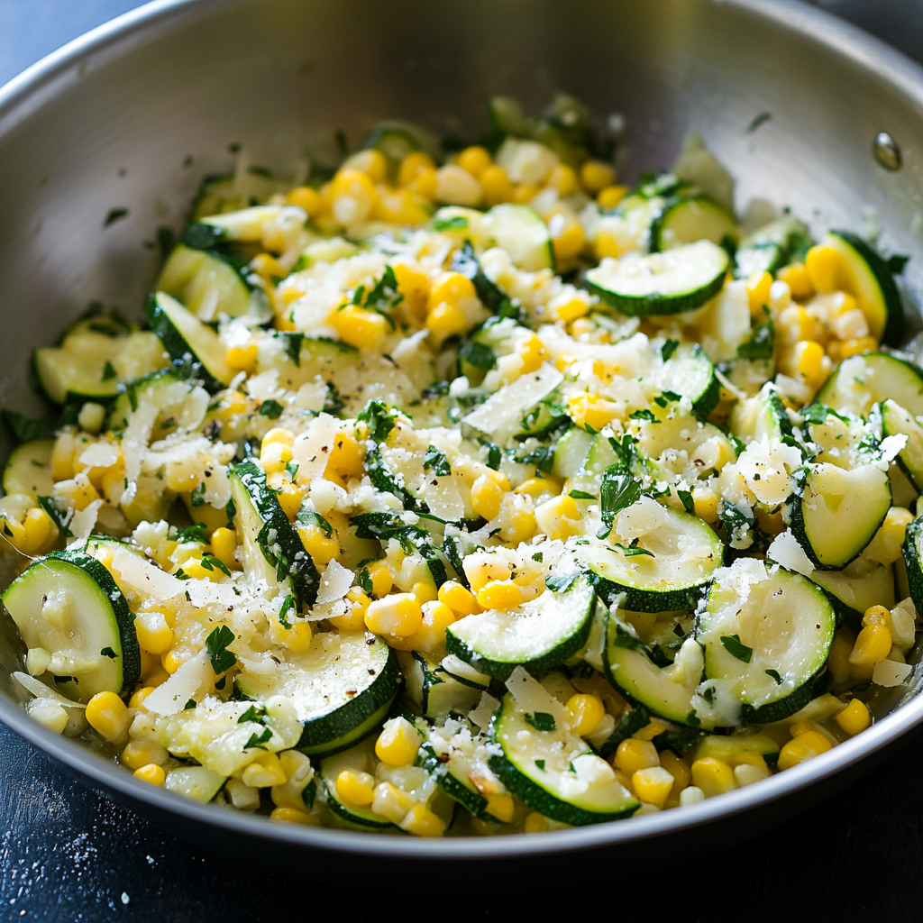 Parmesan Zucchini and Corn